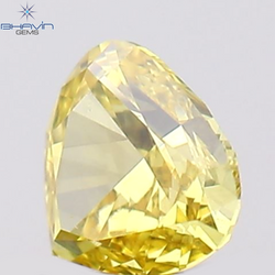 0.07 CT Heart Shape Natural Diamond Yellow Color VS2 Clarity (2.92 MM)
