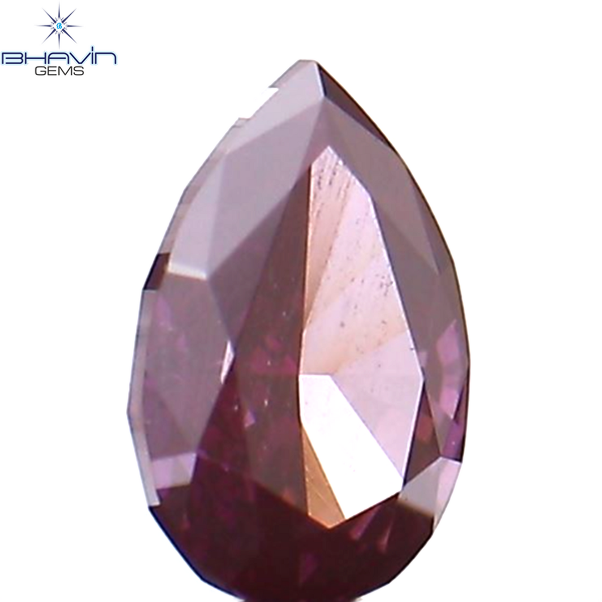 0.13 CT Natural Pear Diamond Enhanced Pink Color Clarity VS1 (4.06 MM)
