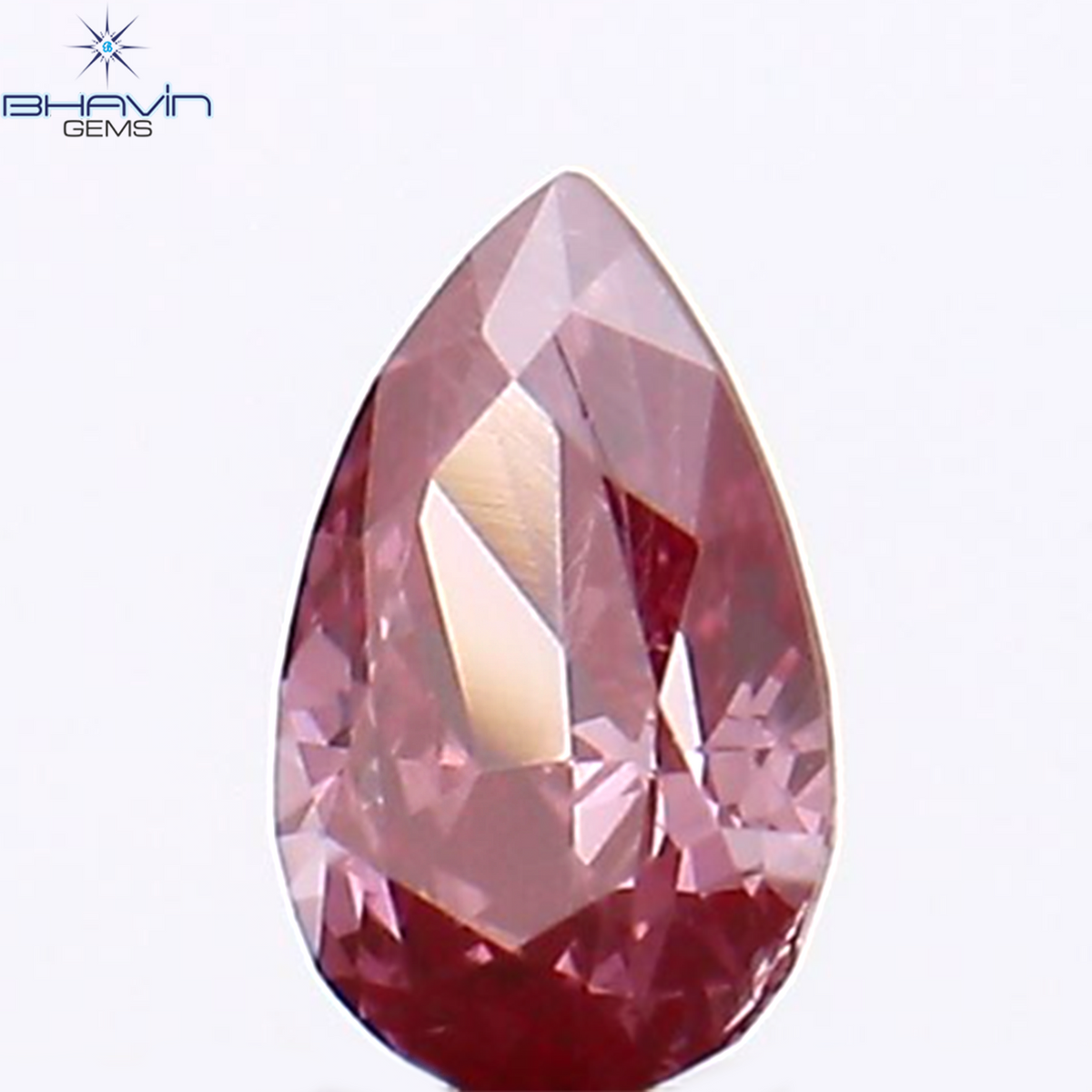 0.07 CT Natural Pear Diamond Enhanced Pink Color Clarity VS1 (3.40 MM)