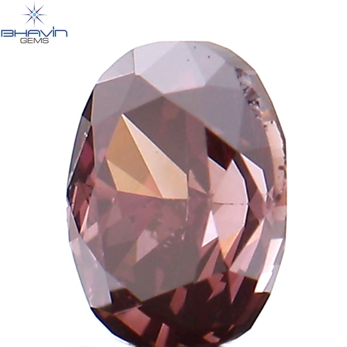 0.21 CT Natural Oval Diamond Enhanced Pink Color Clarity VS2 (3.98 MM)