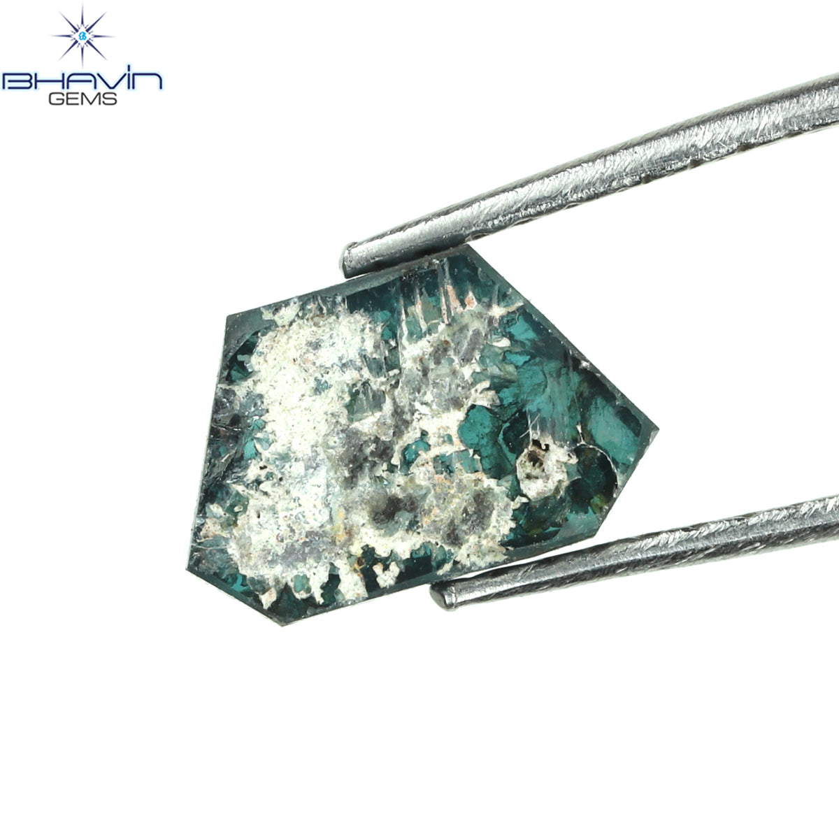 1.01 CT Natural Trapezoid Rough Diamond Enhanced Blue Color Clarity I3 (8.62 MM)