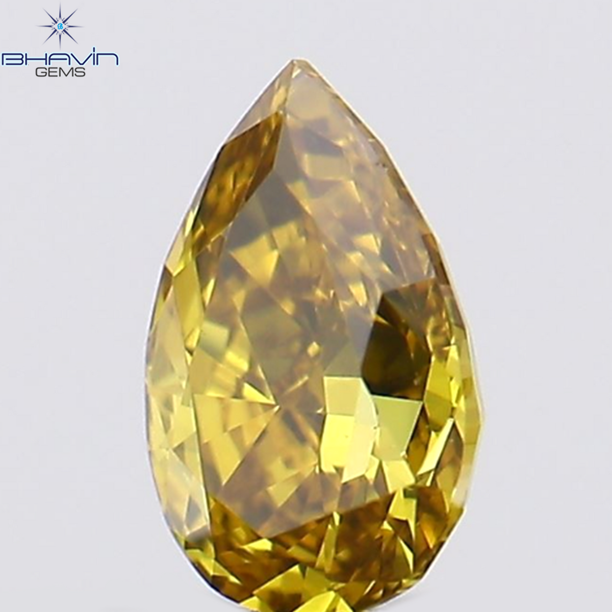 0.12 CT Natural Pear Diamond Enhanced Yellow Color Clarity VS1 (3.65 MM)