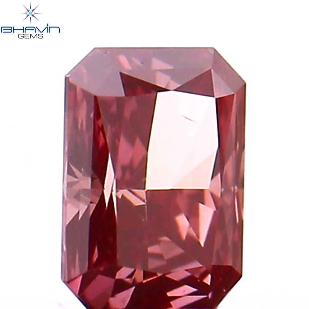 0.15 CT Radiant Shape Natural Diamond Pink Color VS1 Clarity (3.69 MM)