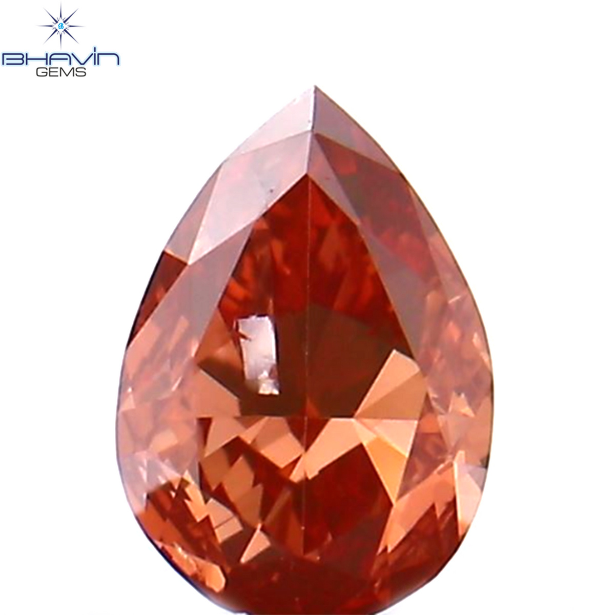 0.12 CT Natural Pear Diamond Enhanced Pink Color Clarity SI2 (3.86 MM)