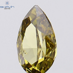 0.16 CT Pear Shape Natural Diamond Green Color SI1 Clarity (4.55 MM)
