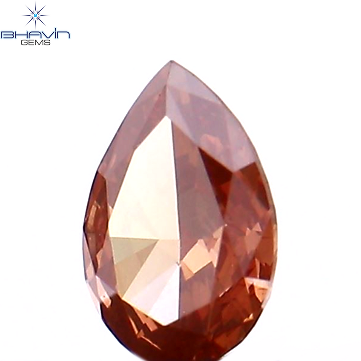 0.11 CT Natural Pear Diamond Enhanced Pink Color Clarity VS2 (3.80 MM)