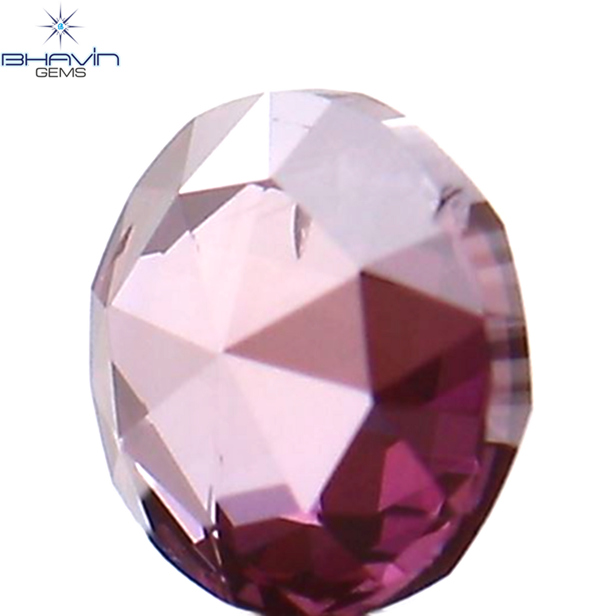 0.13 CT Natural Round Rose Cut Diamond Enhanced Pink Color Clarity SI2 (3.30 MM)