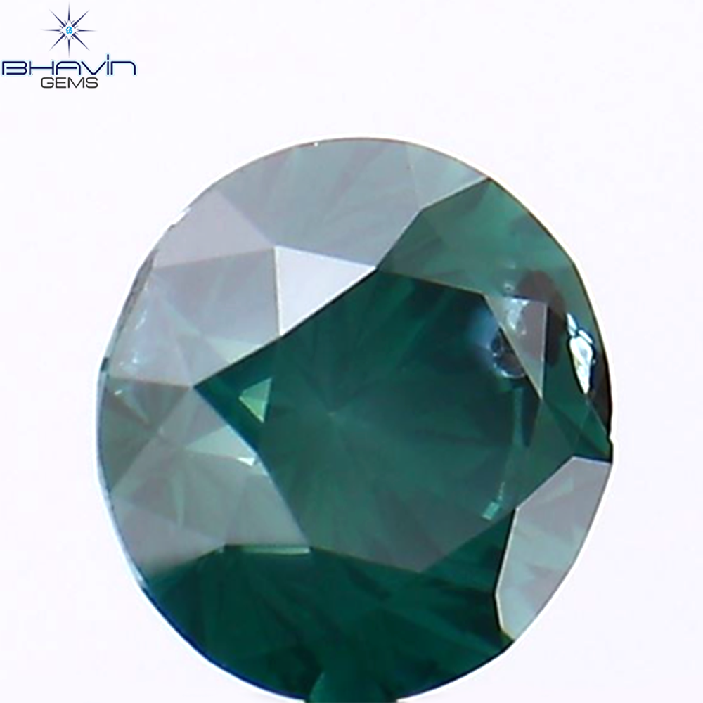 0.50 CT Natural Round Diamond Enhanced Blue Color Clarity SI1 (4.92 MM)