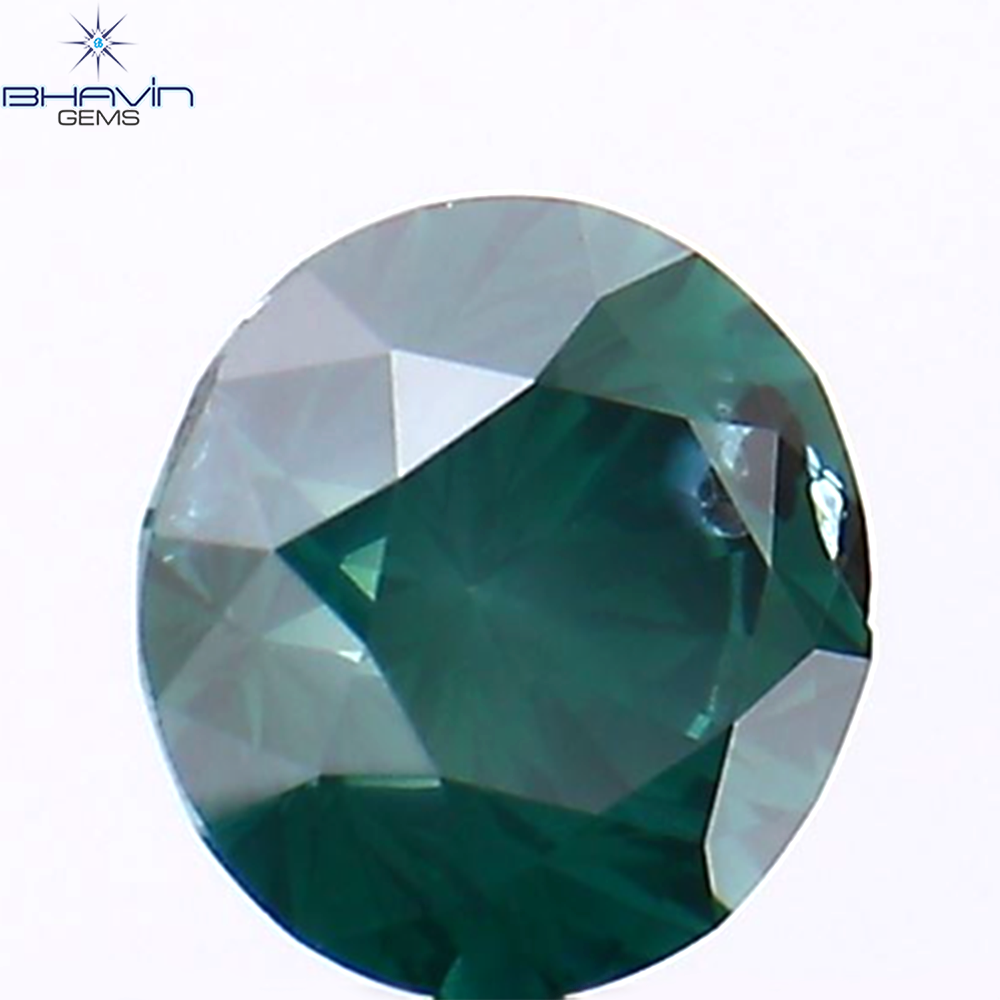 0.50 CT Round Shape Natural Diamond Blue Color SI1 Clarity (4.92 MM)