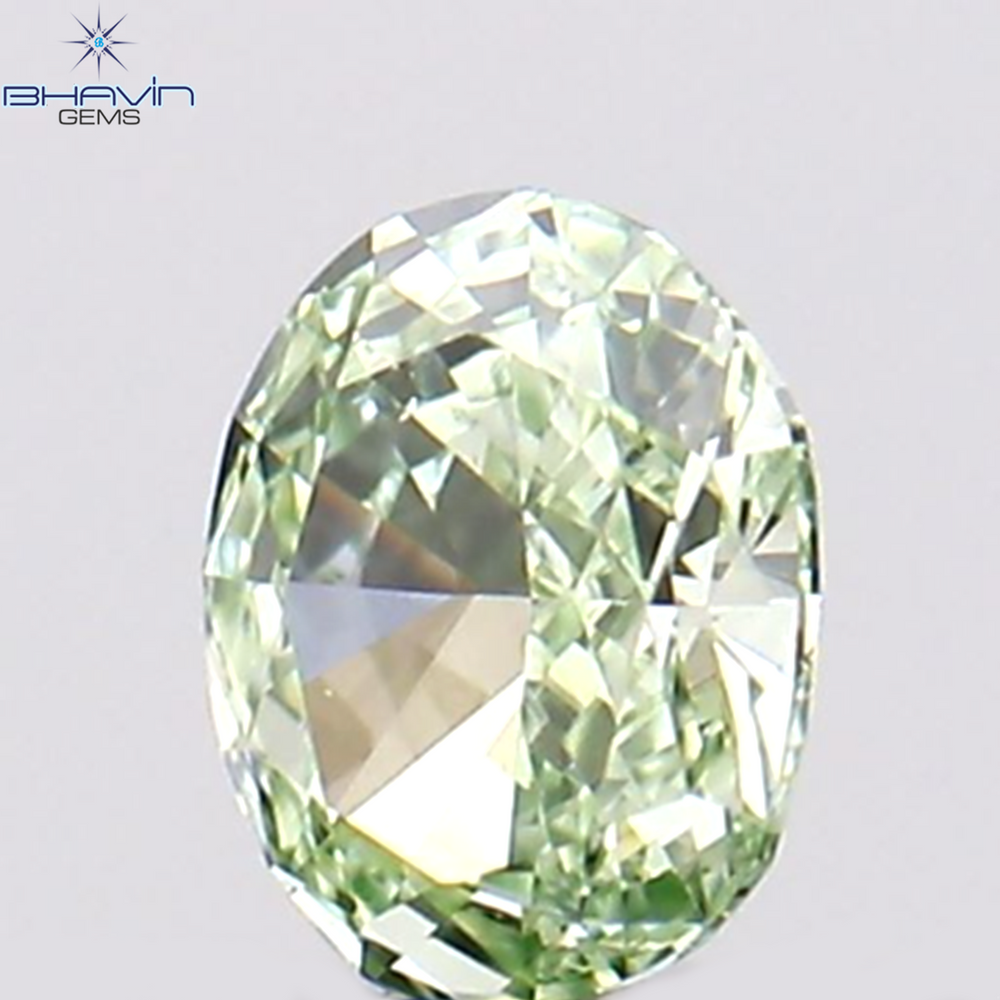 0.07 CT Oval Shape Natural Diamond Bluish Green Color VS2 Clarity (2.85 MM)
