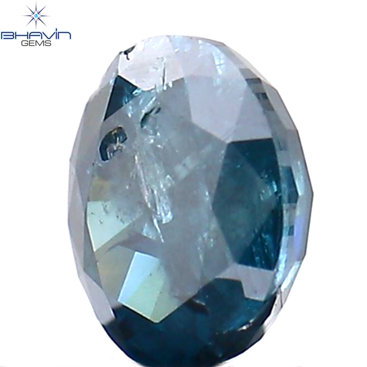 0.33 CT Natural Oval Diamond Enhanced Blue Color Clarity I3 (4.41 MM)