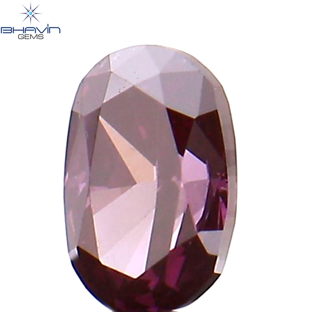 0.10 CT Natural Oval Diamond Enhanced Pink Color Clarity VS2 (3.44 MM)