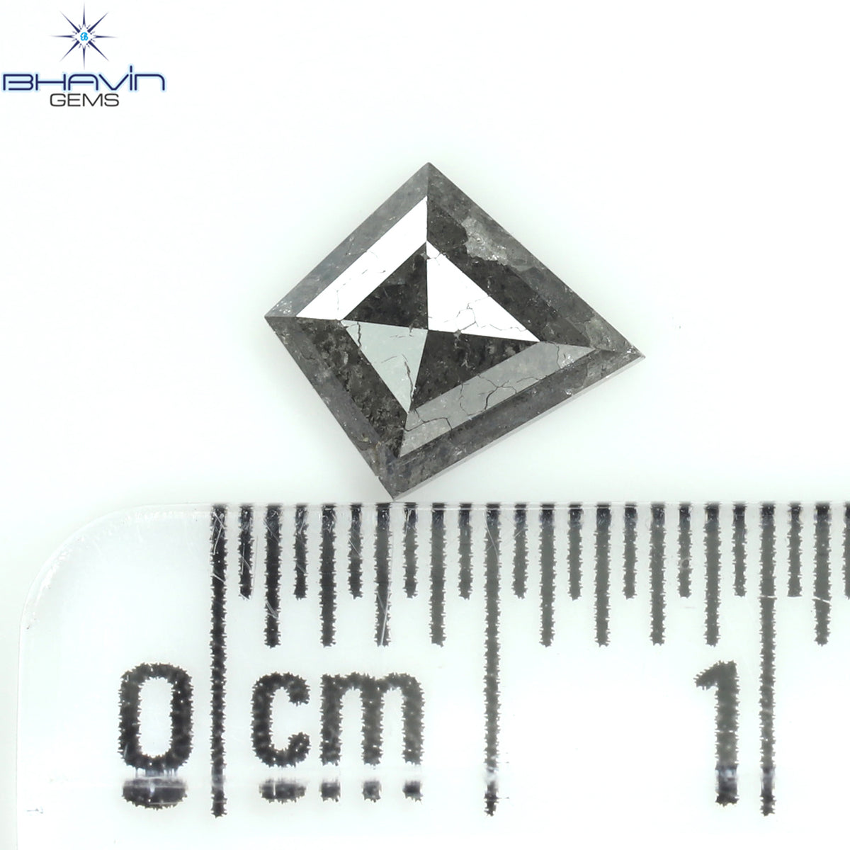 0.54 CT Natural Kite Diamond Salt And Pepper Color Clarity I3 (6.92 MM)