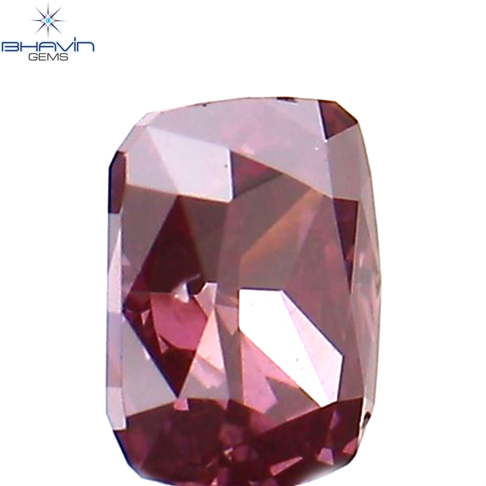 0.11 CT Cushion Shape Natural Loose Diamond Enhanced Pink Color SI1 Clarity (3.04 MM)