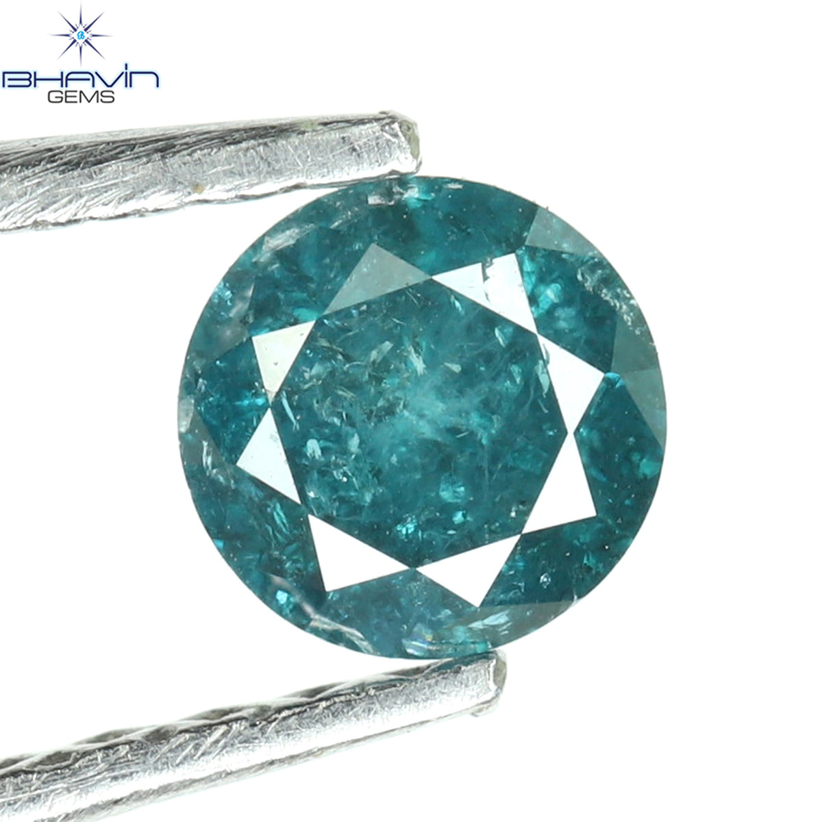 0.27 CT Natural Round Diamond Enhanced Blue Color Clarity I3 (4.18 MM)