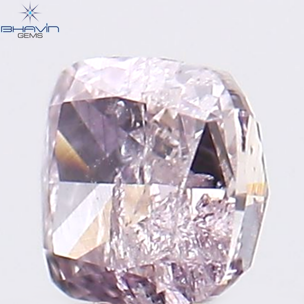 0.10 CT クッションシェイプ 天然ダイヤモンド ピンク色 I2 クラリティ (2.45 MM)