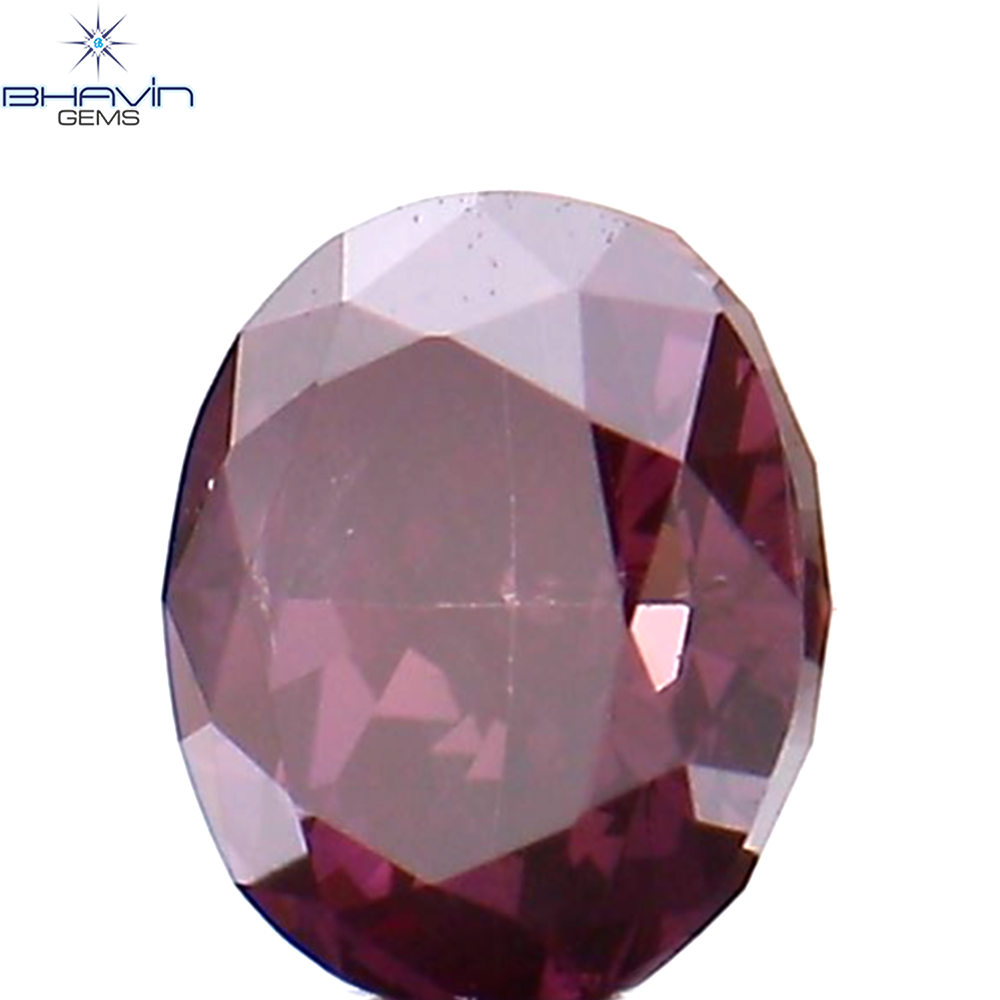 0.27 CT Natural Oval Diamond Enhanced Pink Color Clarity VS2 (4.09 MM)