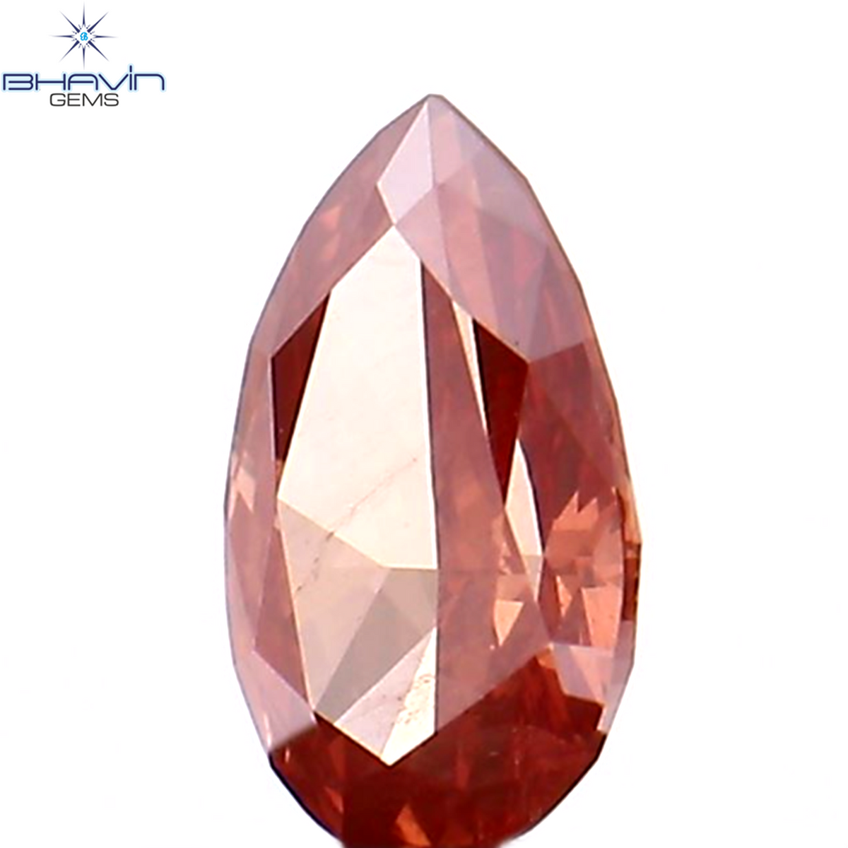 0.18 CT Natural Pear Diamond Enhanced Pink Color Clarity SI1 (4.76 MM)