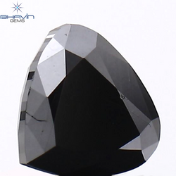 0.36 CT Heart Diamond Natural Diamond Black Diamond Clarity Opaque (4.47 MM)