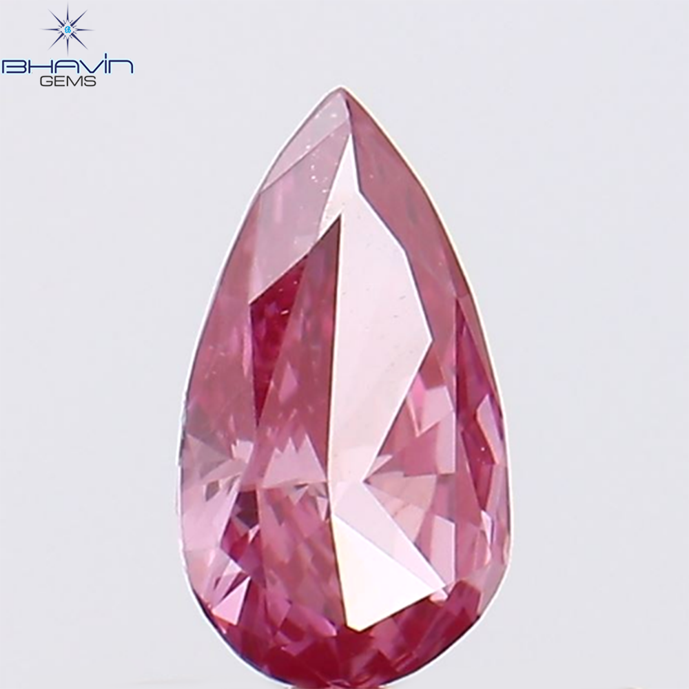 0.23 CT ペアシェイプ ナチュラル ダイヤモンド ピンク色 VS1 クラリティ (5.64 MM)