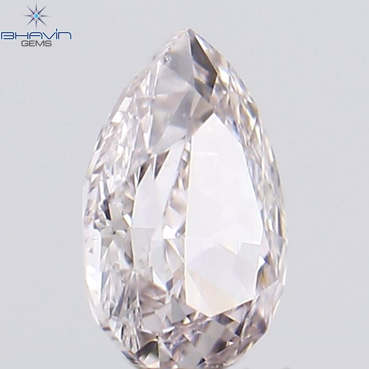 0.12 CT ペアシェイプ ナチュラル ダイヤモンド ピンク色 SI2 クラリティ (3.99 MM)