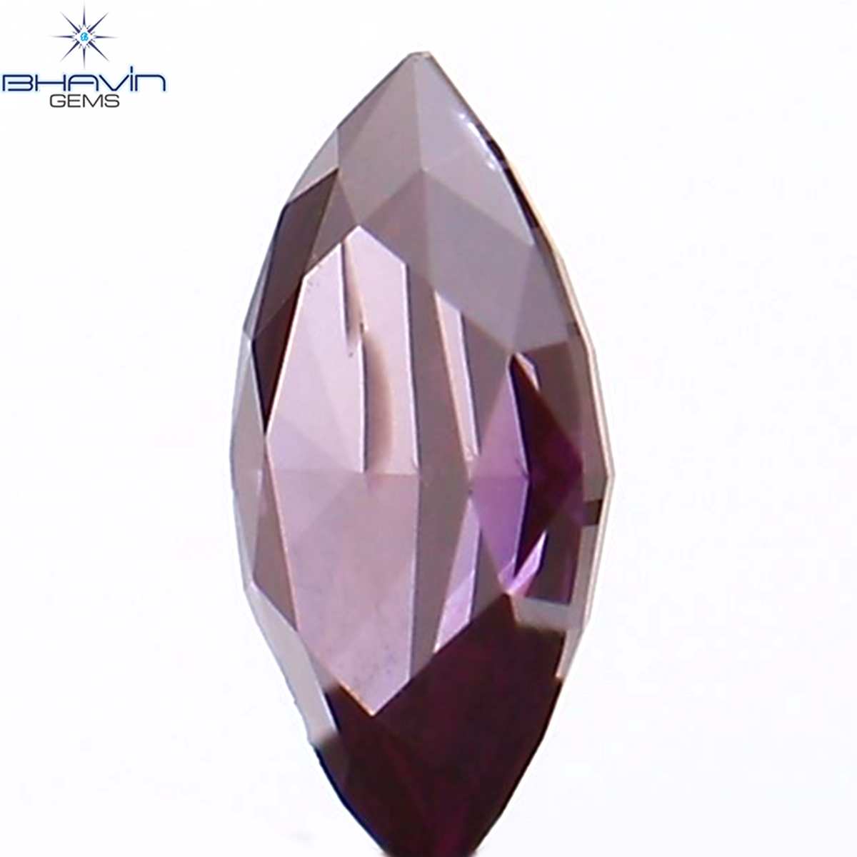 0.19 CT マーキス シェイプ ナチュラル ダイヤモンド ピンク カラー I1 クラリティ (5.40 MM)