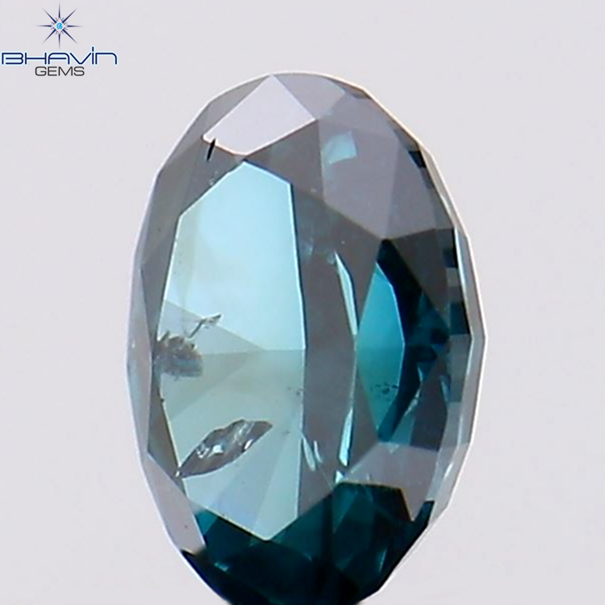0.30 CT Natural Oval Diamond Enhanced Blue Color Clarity SI2 (4.67 MM)
