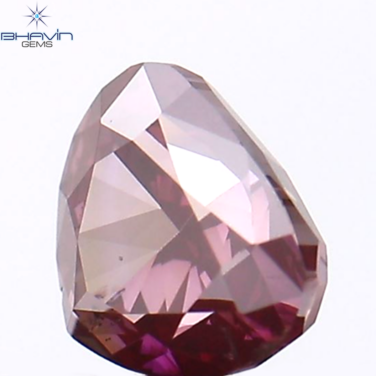 0.39 CT Natural Heart Diamond Enhanced Pink Color Clarity VS2 (4.49 MM)