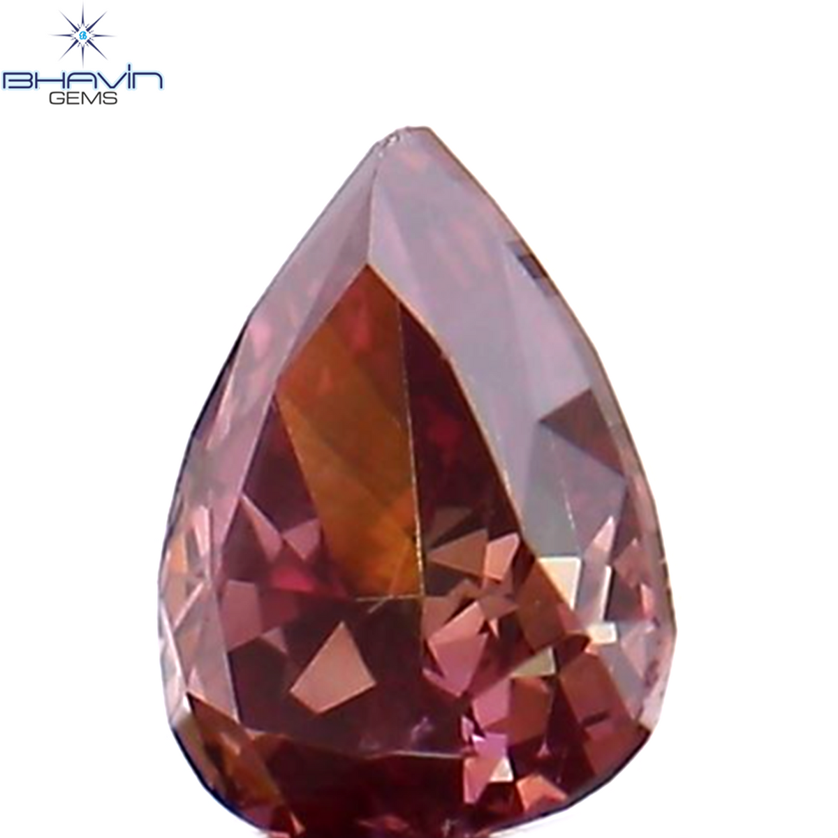 0.13 CT Natural Pear Diamond Enhanced Pink Color Clarity VS1 (3.60 MM)