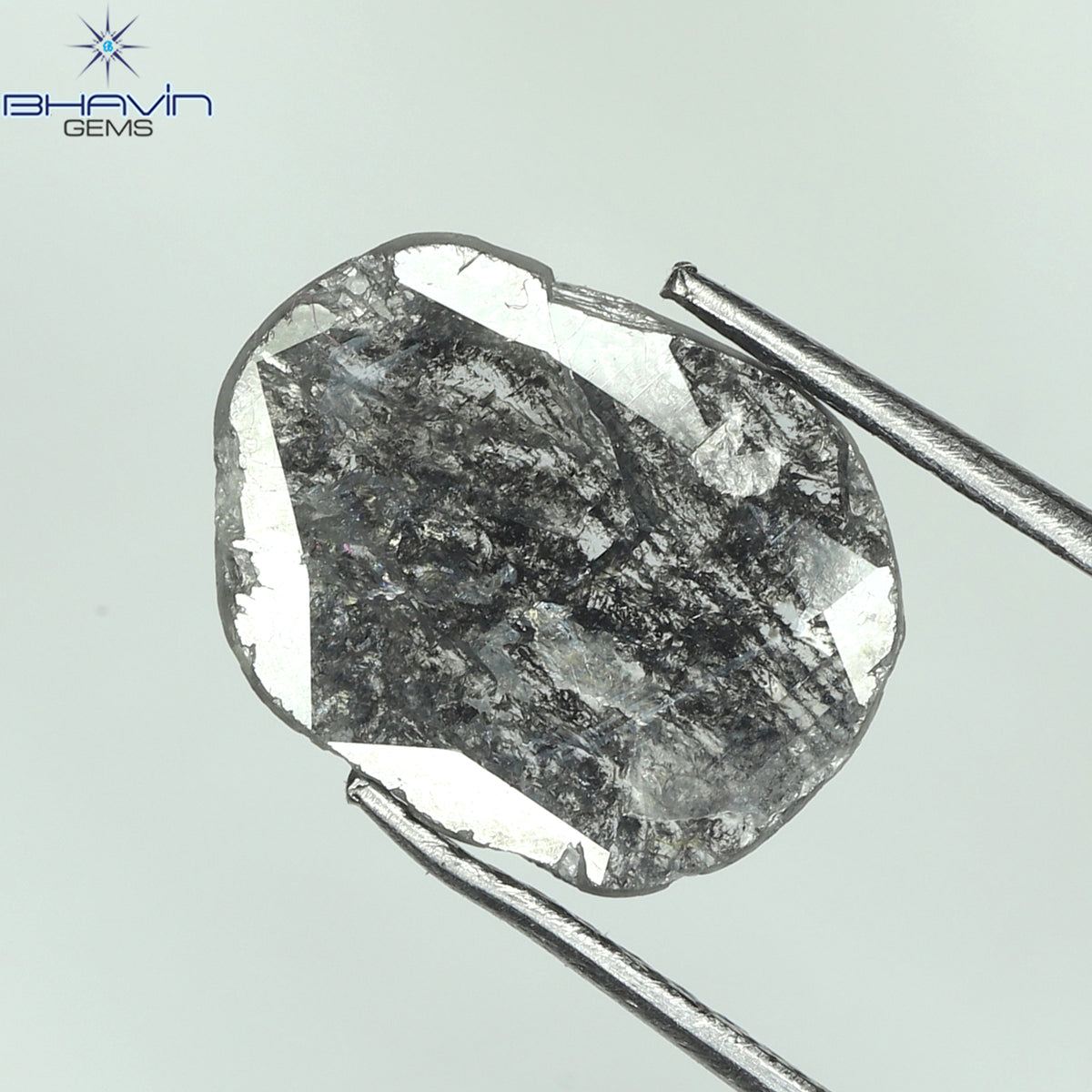 1.23  CT Slice Natural Diamond Salt And Papper Color Clarity I3 (11.11 MM)