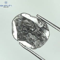 1.23  CT Slice Shape Natural Diamond Salt And Papper Color I3 Clarity (11.11 MM)