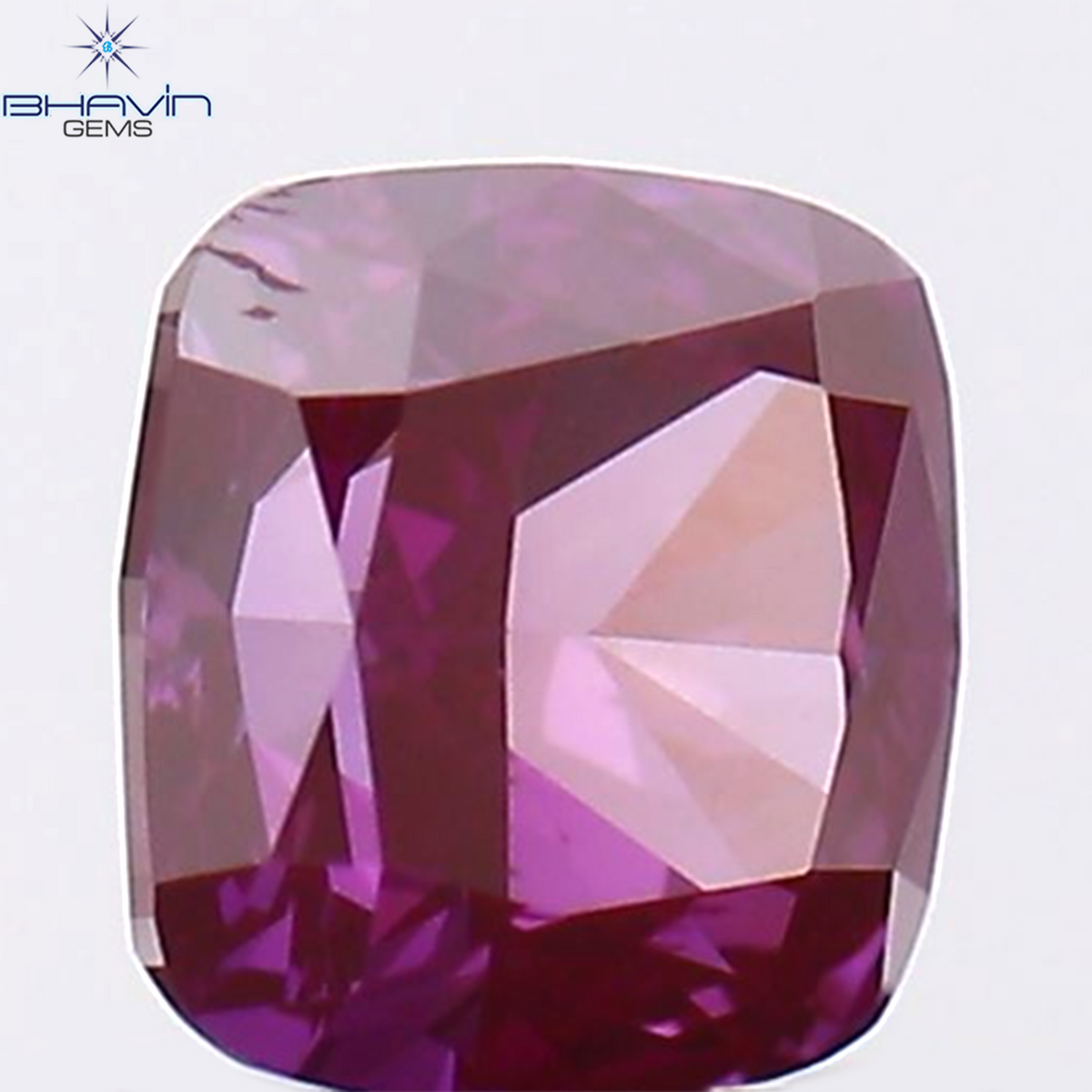 0.21 CT Natural Cushion Diamond Enhanced Pink Color Clarity VS2 (3.31 MM)