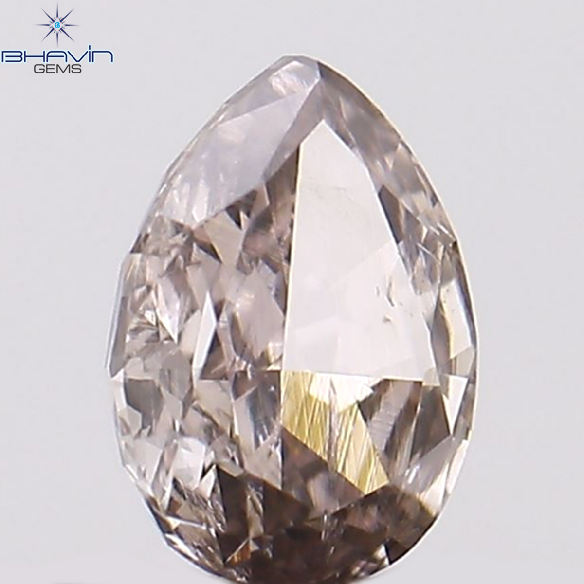 0.12 CT ペアシェイプ ナチュラル ダイヤモンド ピンク色 SI2 クラリティ (3.99 MM)