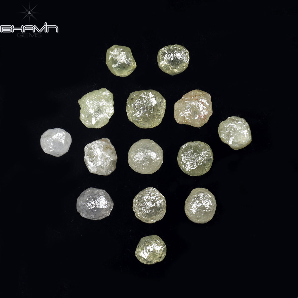 5.93 CT/14 Pcs Natural Rough Diamond White Color Clarity I3 (4.43 MM)