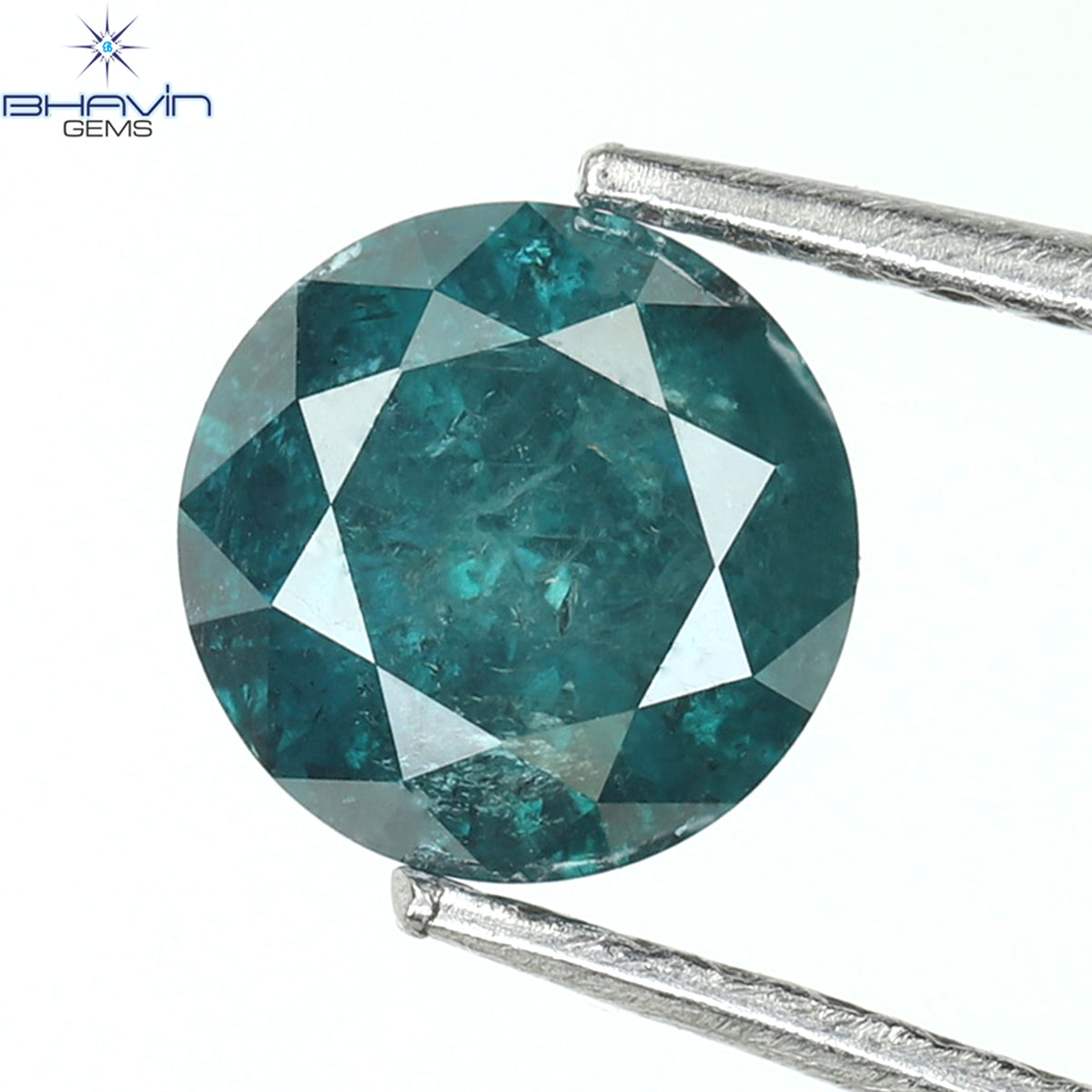 0.70 CT Natural Round Diamond Enhanced Blue Color Clarity I3 (5.67 MM)