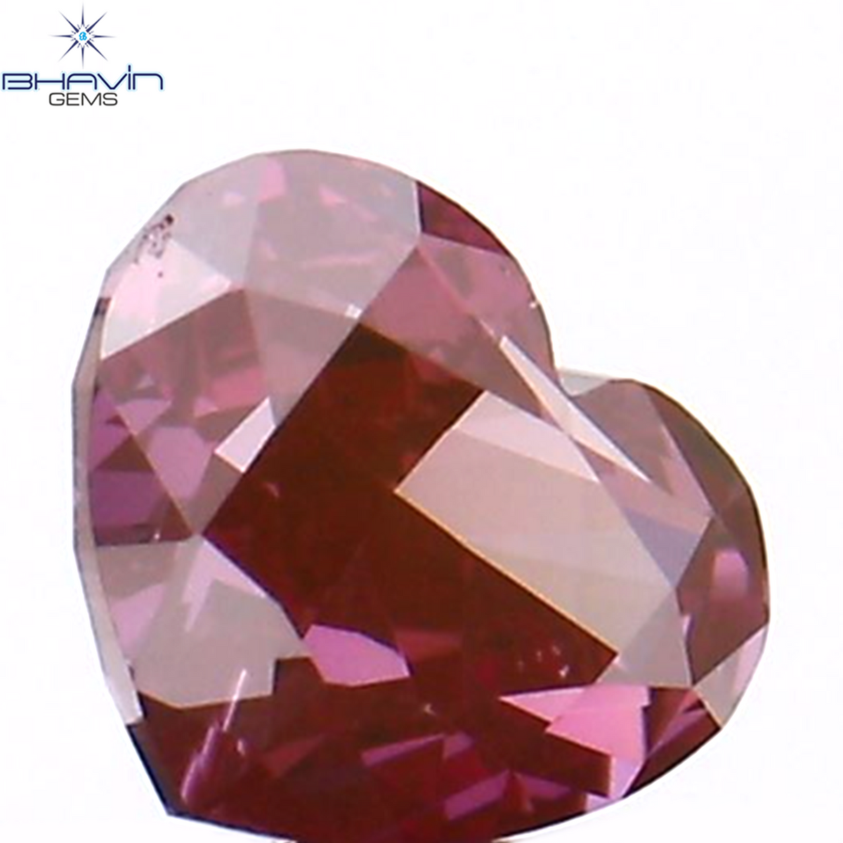 0.20 CT Natural Heart Diamond Enhanced Pink Color Clarity VS1 (3.73 MM)