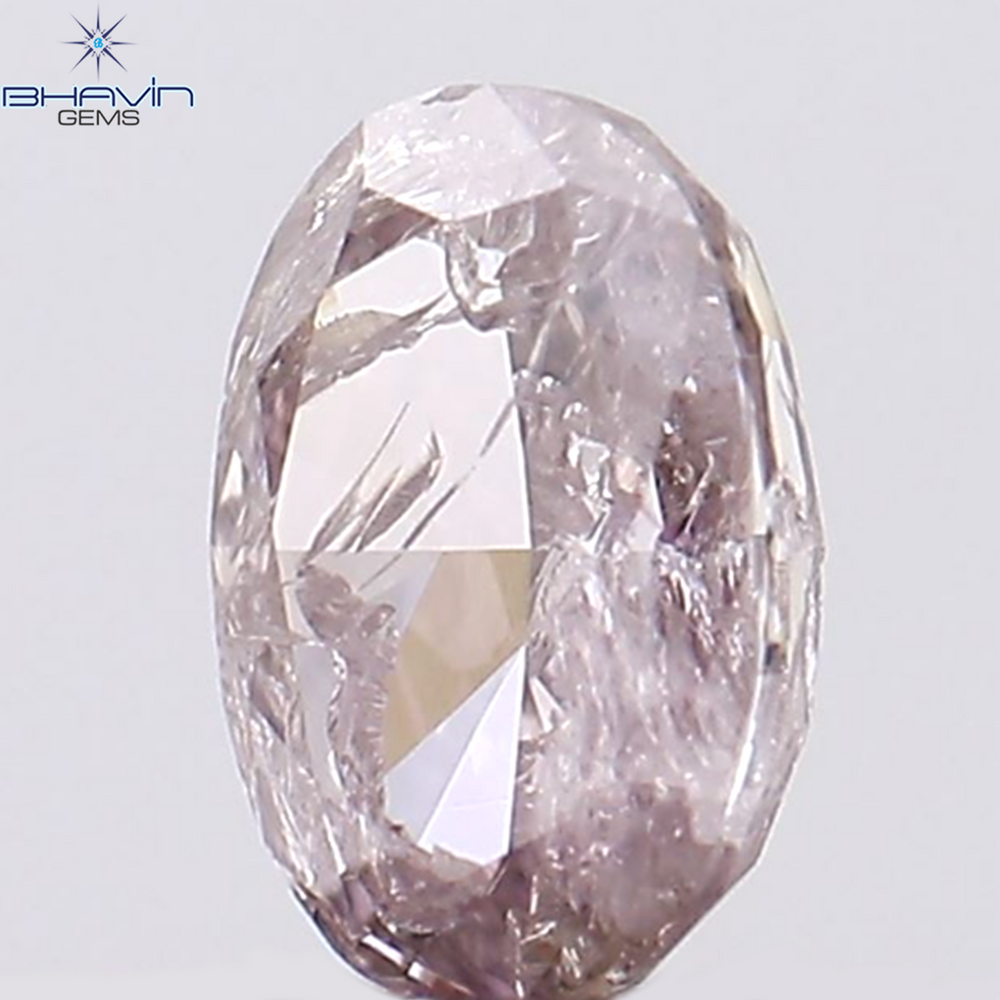 0.28 CT Oval Shape Natural Diamond Pink Color I2 Clarity (4.62 MM)