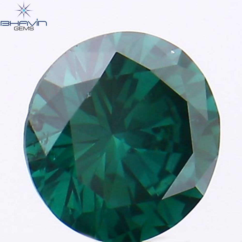 0.31 CT Natural Round Diamond Enhanced Blue Color Clarity SI1 (4.36 MM)