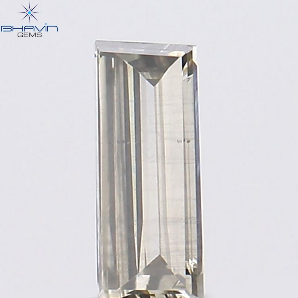 0.11 CT バゲット シェイプ ナチュラル ダイヤモンド グレー色 VS1 クラリティ (4.80 MM)