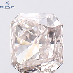 0.11 CT Radiant Shape Natural Diamond Pink Color SI2 Clarity (2.73 MM)