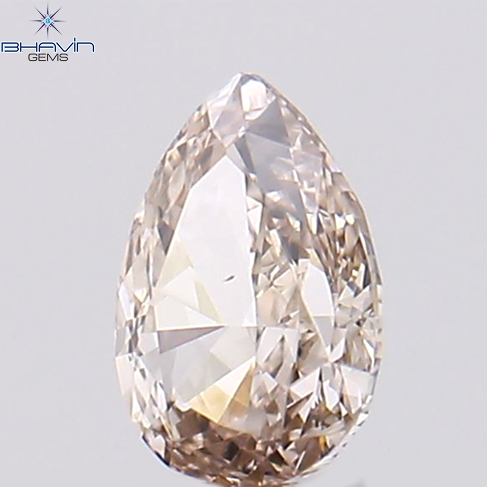0.17 CT Natural Pear Diamond Pink Color Clarity VS1 (4.06 MM)