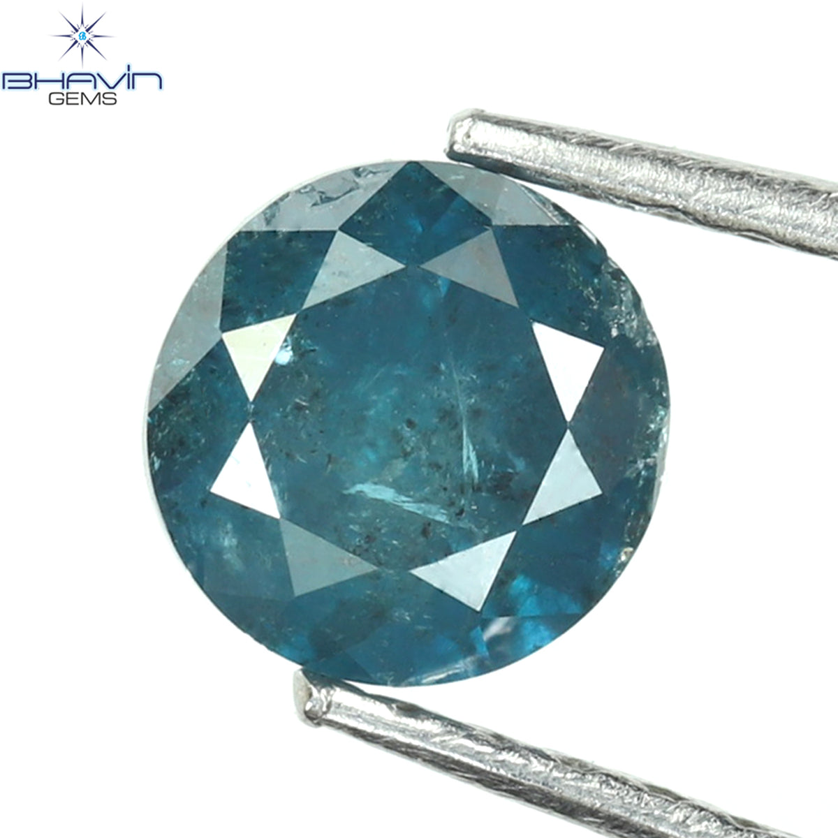 0.71 CT Natural Round Diamond Enhanced Blue Color Clarity I3 (5.32 MM)