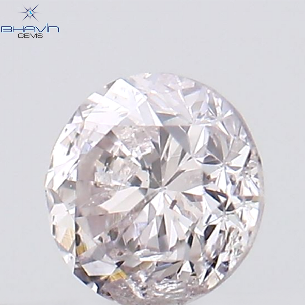 0.15 CT ラウンド シェイプ ナチュラル ダイヤモンド ピンク色 SI2 クラリティ (3.32 MM)