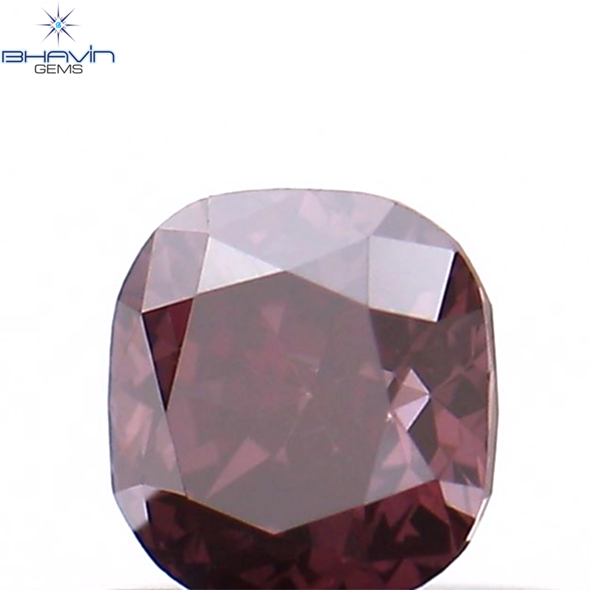 0.26 CT Natural Cushion Diamond Enhanced Pink Color Clarity VS1 (3.59 MM)