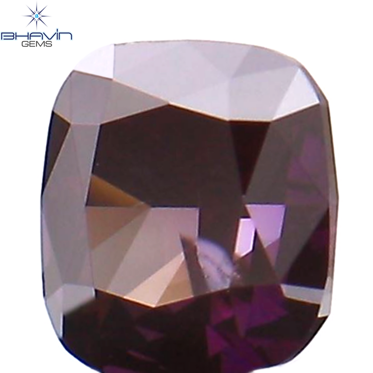 0.07 CT クッション シェイプ ナチュラル ルース ダイヤモンド 強化ピンク色 VS2 クラリティ (2.36 MM)
