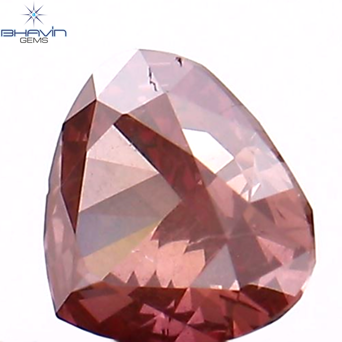 0.27 CT ハートシェイプ エンハンスト ピンク カラー ナチュラル ルース ダイヤモンド SI1 クラリティ (4.20 MM)