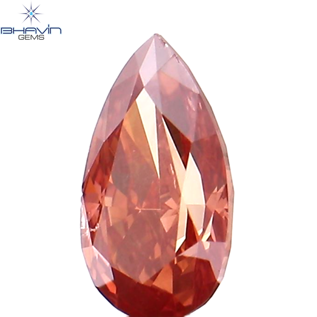 0.24 CT ペアシェイプ ナチュラル ダイヤモンド ピンク色 SI1 クラリティ (5.25 MM)