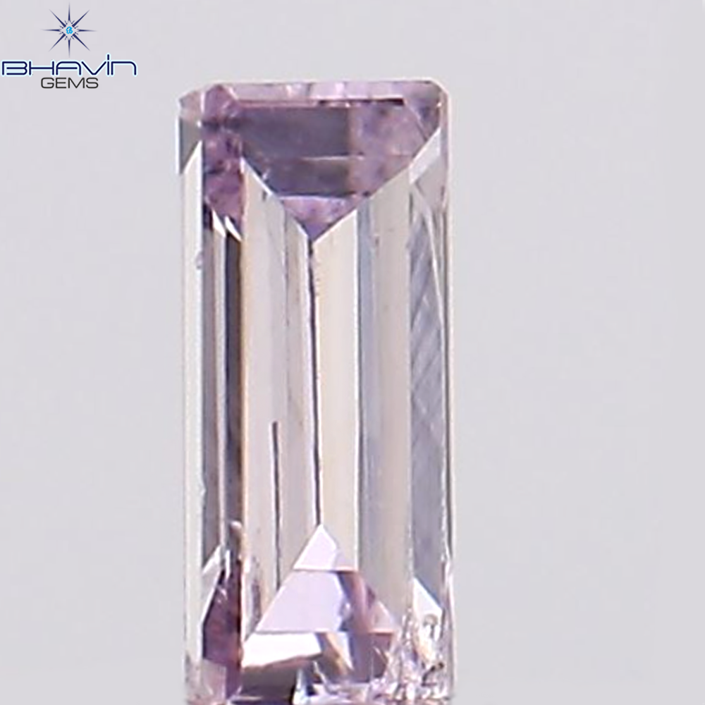 0.05 CT Baguette Shape Natural Diamond Pink Color VS2 Clarity (3.22 MM)