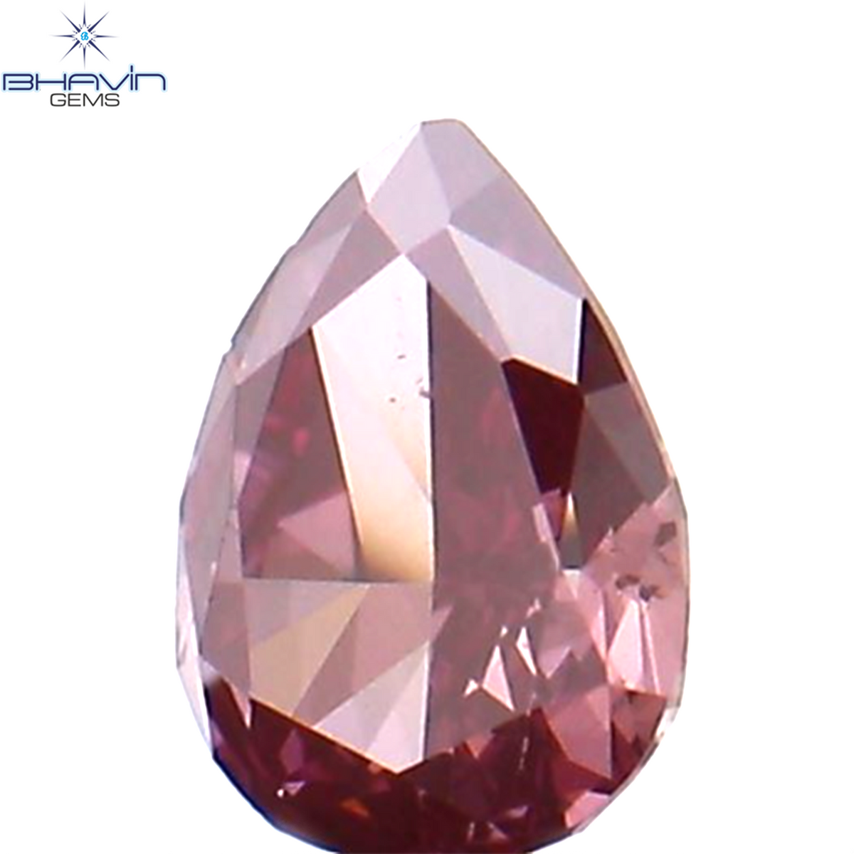 0.08 CT Natural Pear Diamond Enhanced Pink Color Clarity VS2 (3.35 MM)