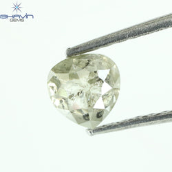 0.61 CT Heart Shape Natural Diamond Salt And pepper Color I3 Clarity (4.85 MM)